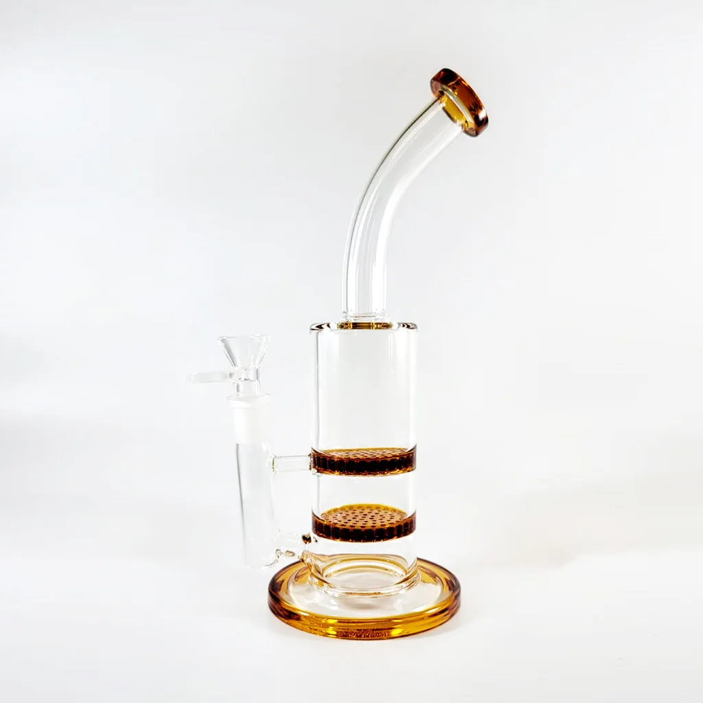 Dip Devices Dual Honeycomb Disk Perc Rig dab rig 14mm blauw