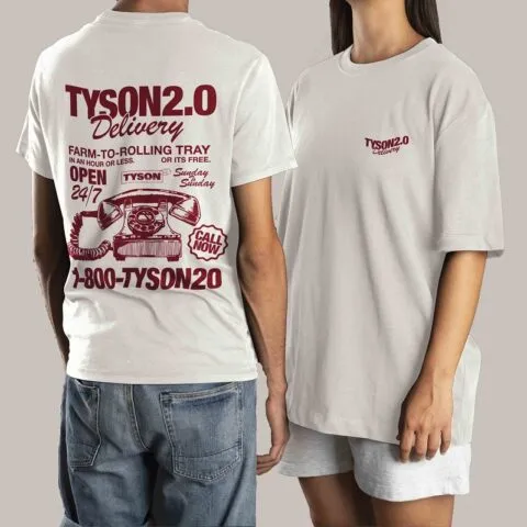 Tyson 2.0 Delivery T-Shirt wit katoen unisex