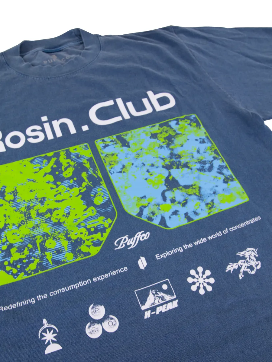 Puffco Rosin Club T-shirt blauw 100% katoen