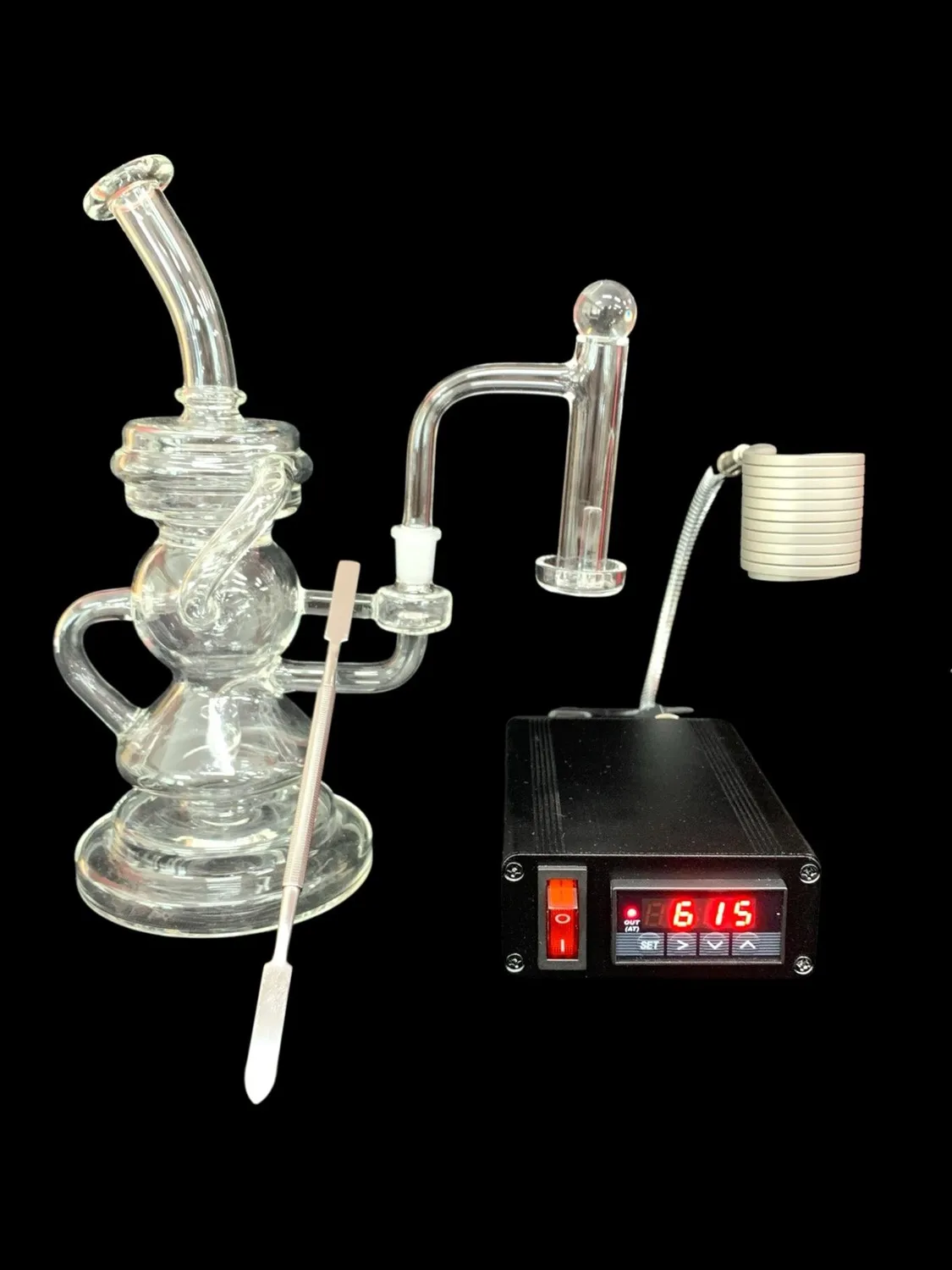 Divine Tribe Compact 10mm Recycler dab rig glas
