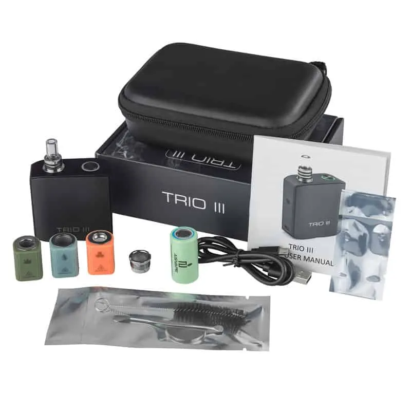 JCVAP Trio III 3-in-1 vaporizer dry herb wax olie draagbaar