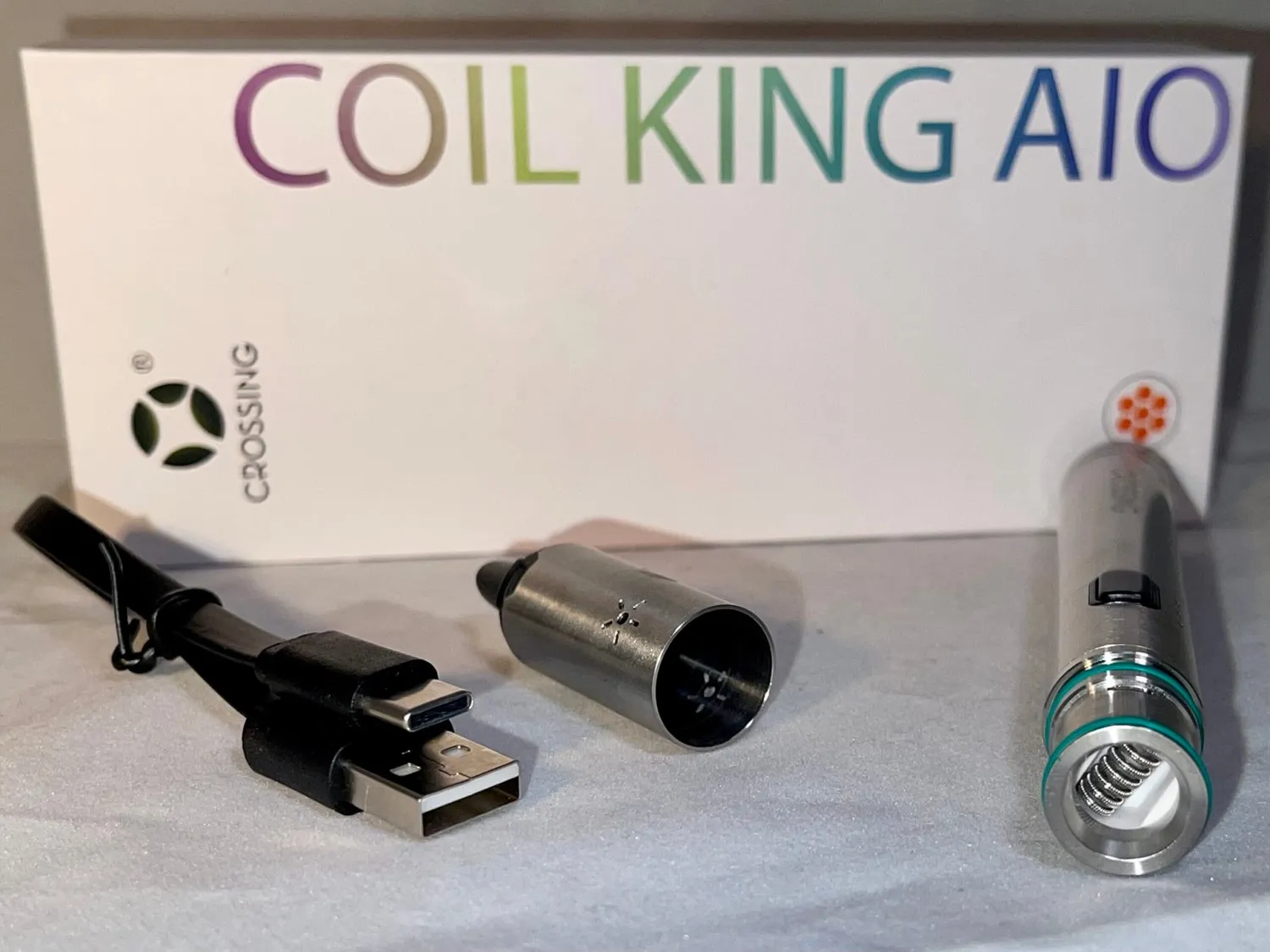 Divine Tribe AIO Coil King wax pen RVS diffuser zwart