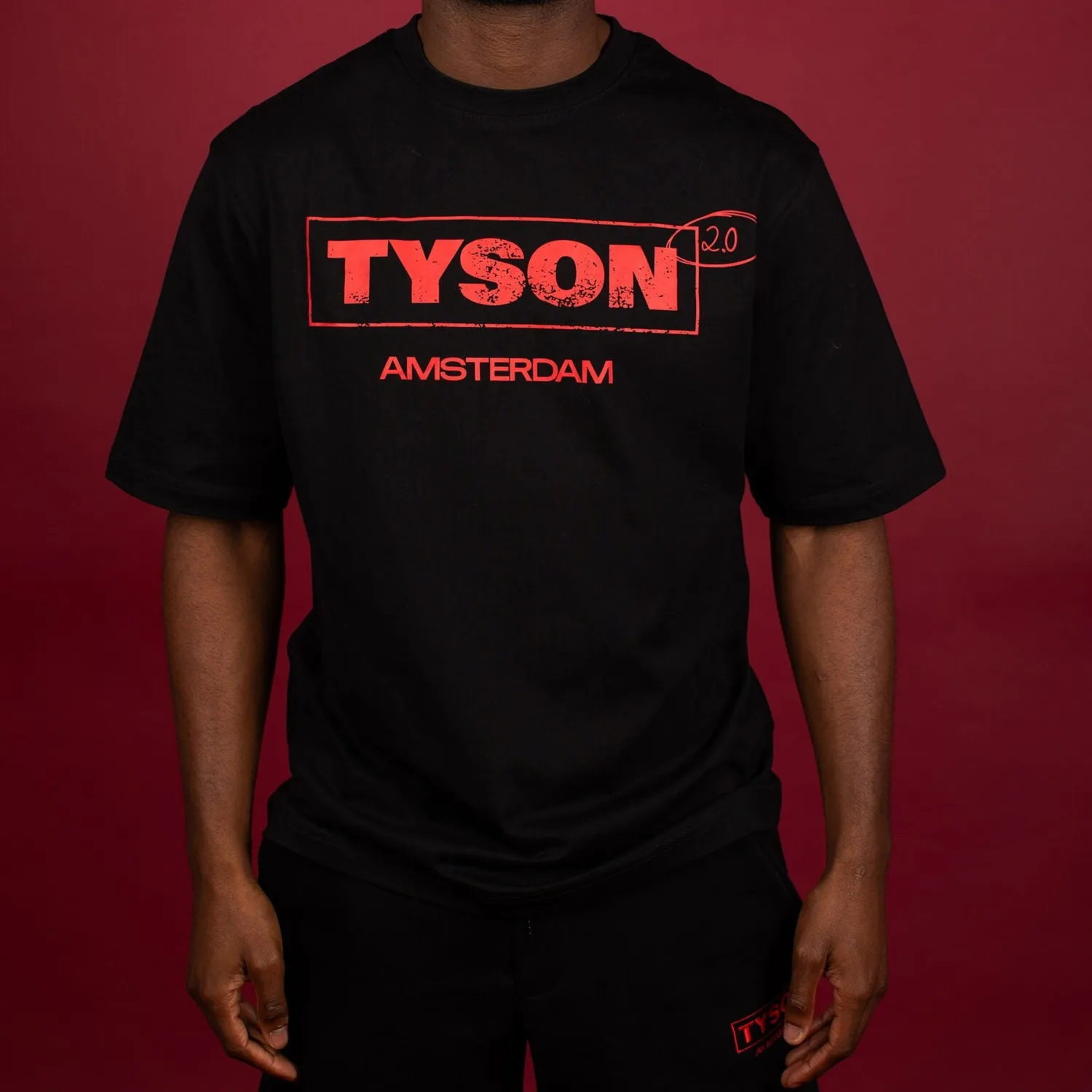 Tyson 2.0 logo T-shirt zwart katoen unisex