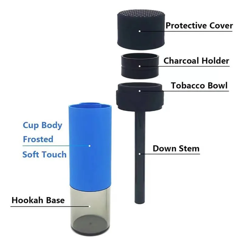 JCVAP Portable Whip Hookah Set voor onderweg reisset