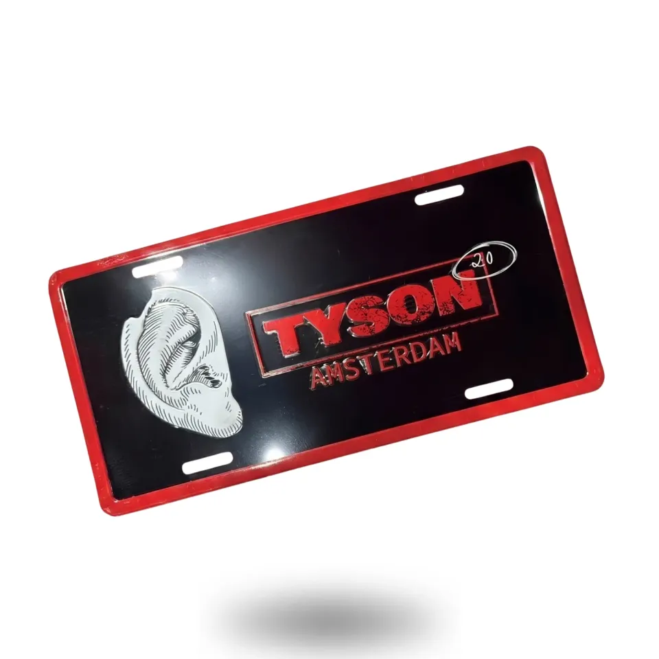 Tyson 2.0 Amsterdam kentekenplaat zwart medium