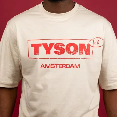 Tyson 2.0 Logo T-shirt beige katoen unisex