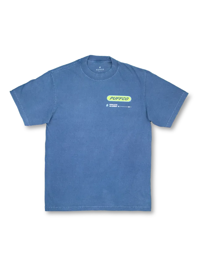 Puffco Higher Tech Tee T-shirt Vintage Blue katoen