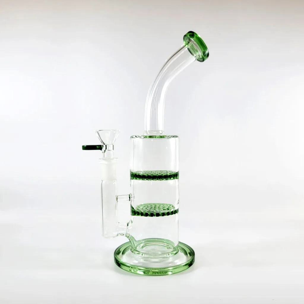Dip Devices Dual Honeycomb Disk Perc Rig dab rig 14mm blauw