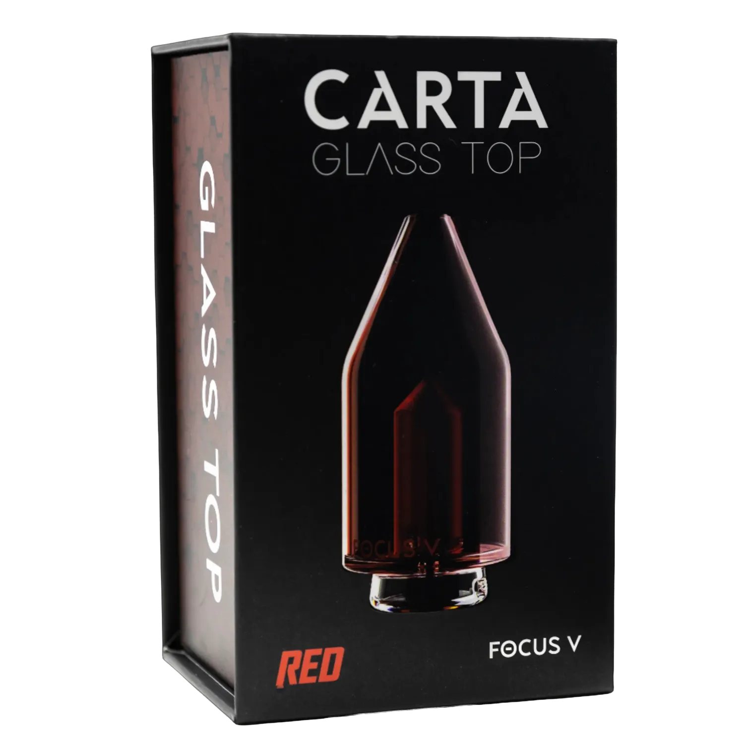 Focus V Carta Glass Top glazen opzetstuk rood