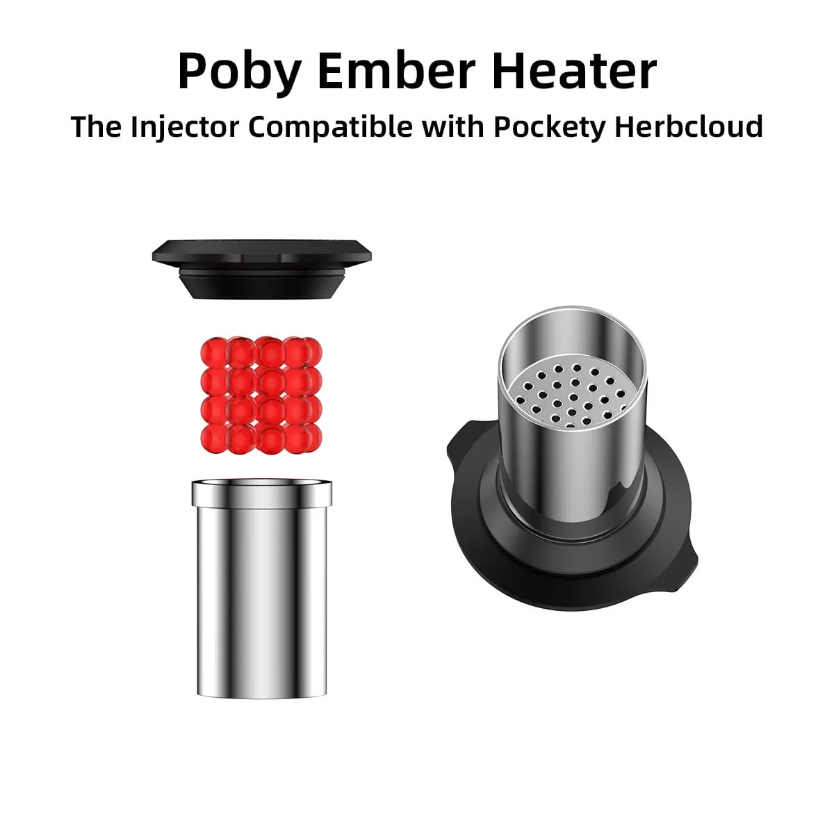 JCVAP Poby Ember ball vape dry herb vaporizer kruiden