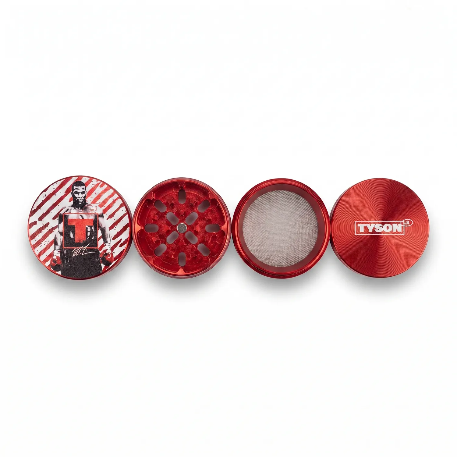 Tyson 2.0 Metal Grinder rood 4-delig