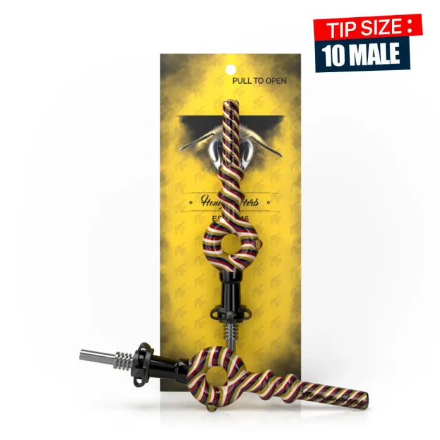Dip Devices Donut Swirl Striped nectar collector 10mm oranje