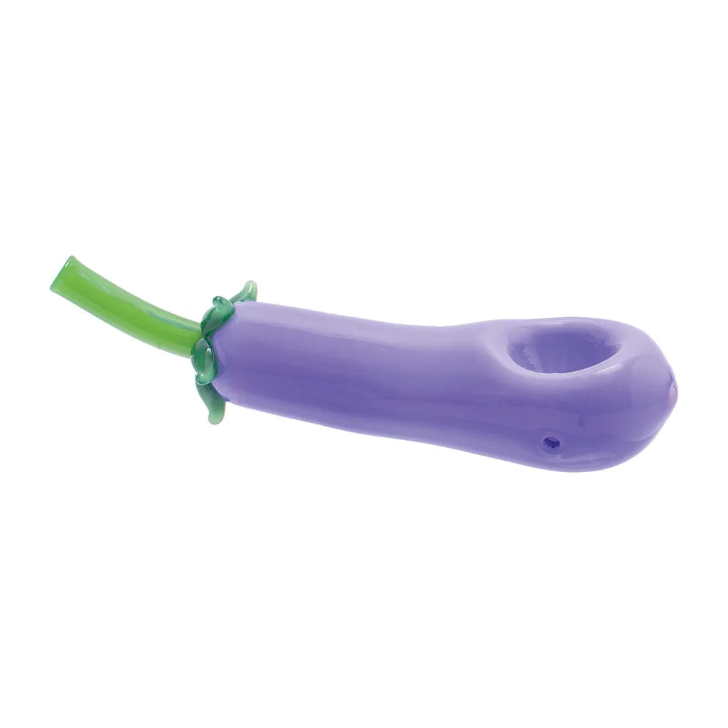 Goody Glass Eggplant glazen pijp paars 11 cm