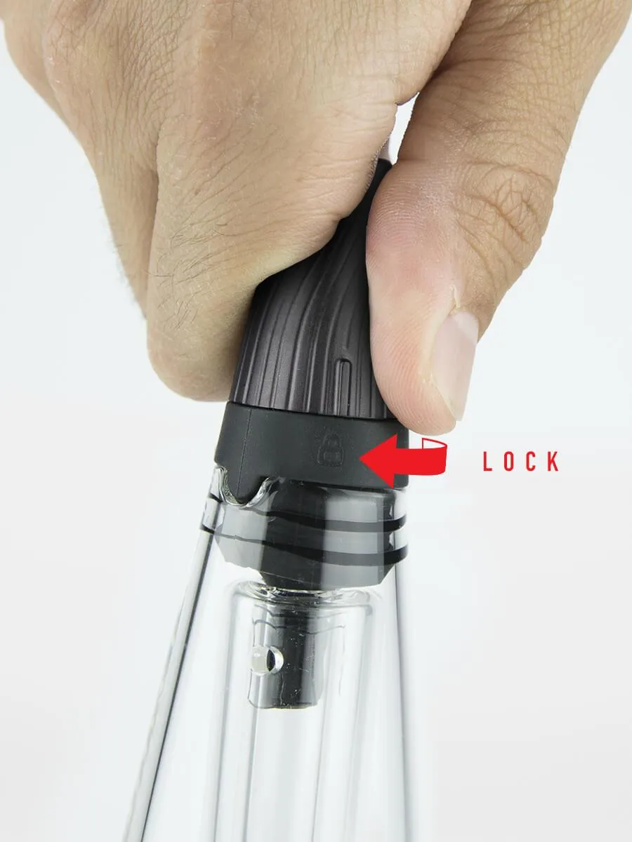 Puffco Peak Pro Travel Glass opzetstuk Shadow Black lekvrij