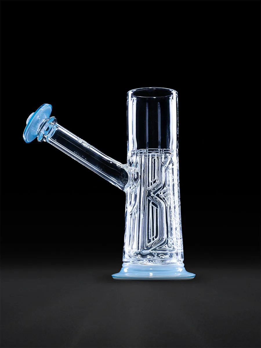 Puffco Proxy Avant Garde Bubbler glas wit blauw