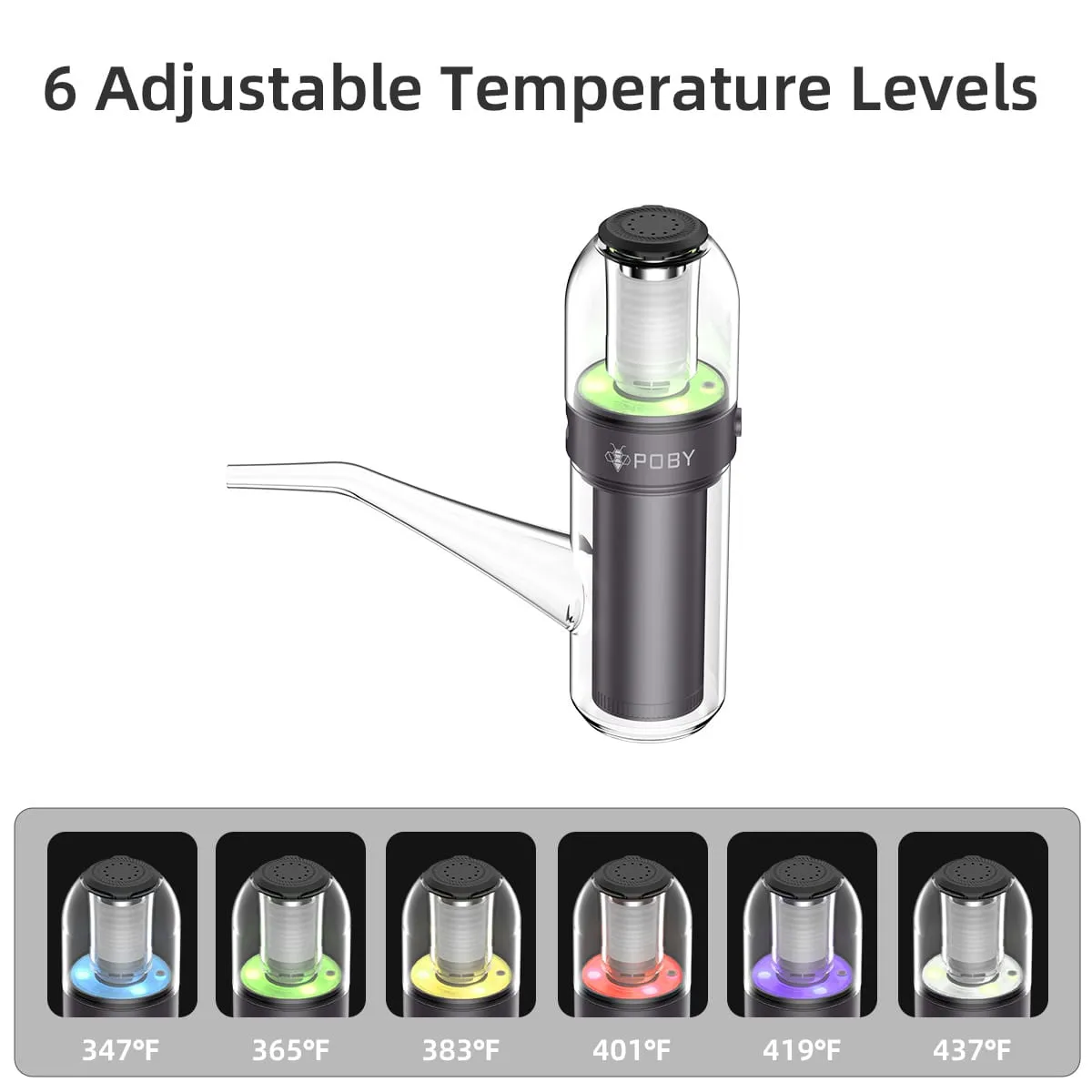 JCVAP Poby 2-in-1 Vaporizer Kit Kruiden en Concentraat