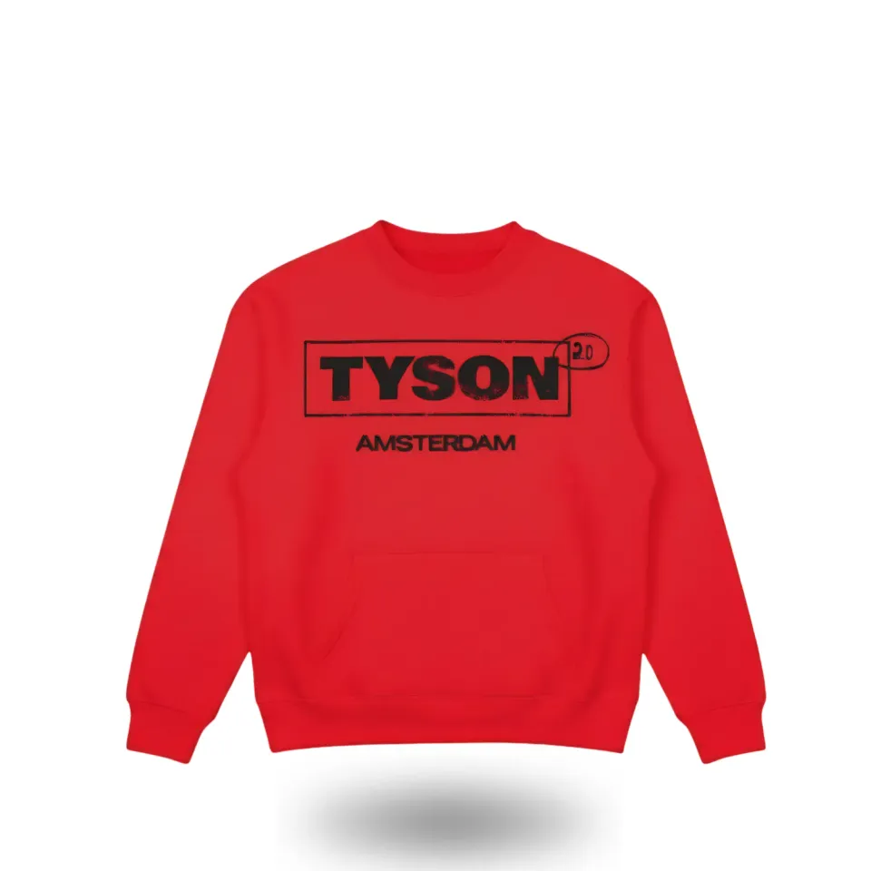 Tyson 2.0 sweatshirt rood katoen unisex