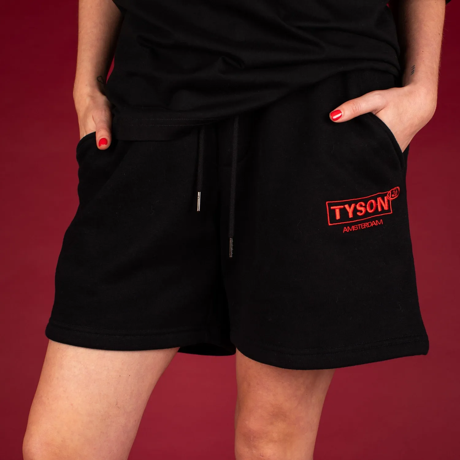 Tyson 2.0 Shorts korte broek zwart katoen unisex