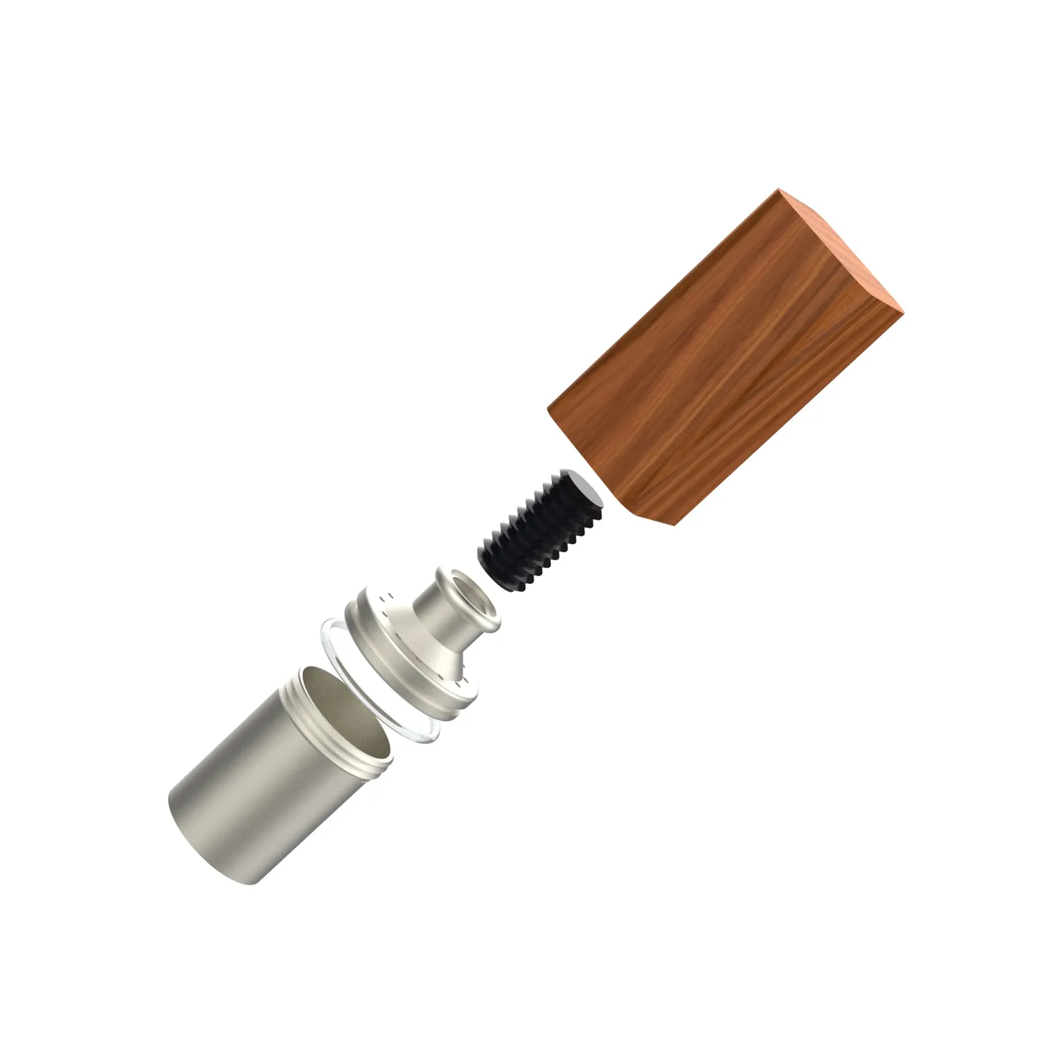 JCVAP Crown Cap injector cap titanium voor Herbcloud