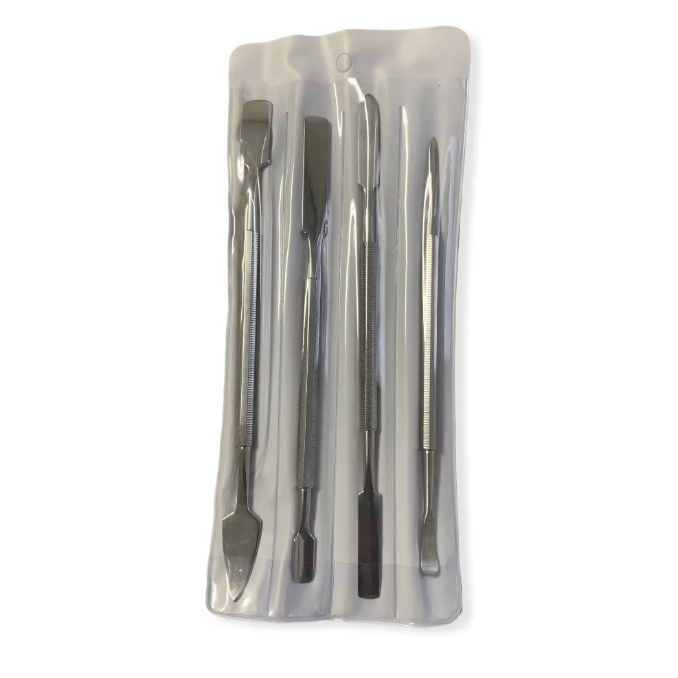 Divine Tribe dab tool set rvs 4 stuks dubbel