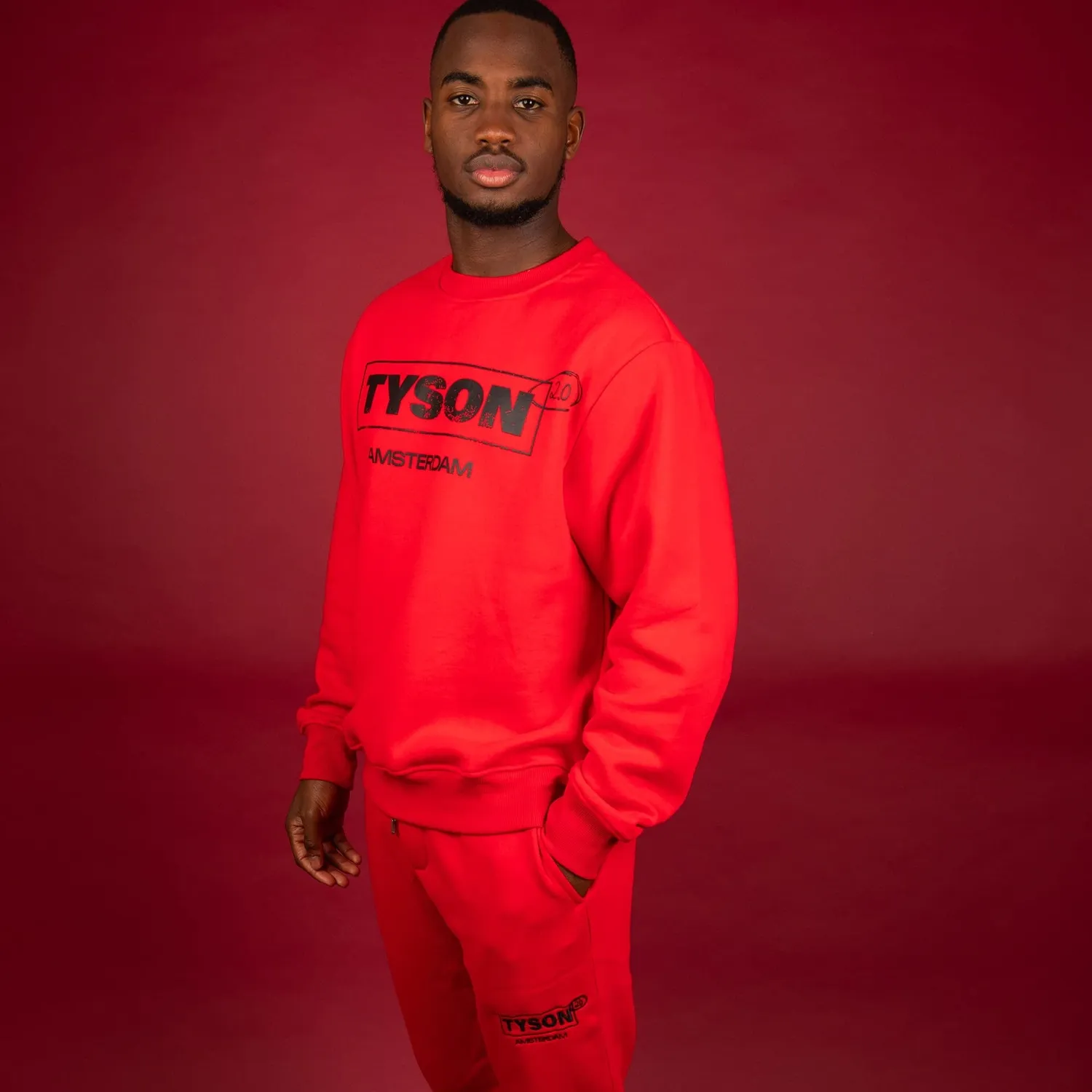 Tyson 2.0 sweatshirt rood katoen unisex