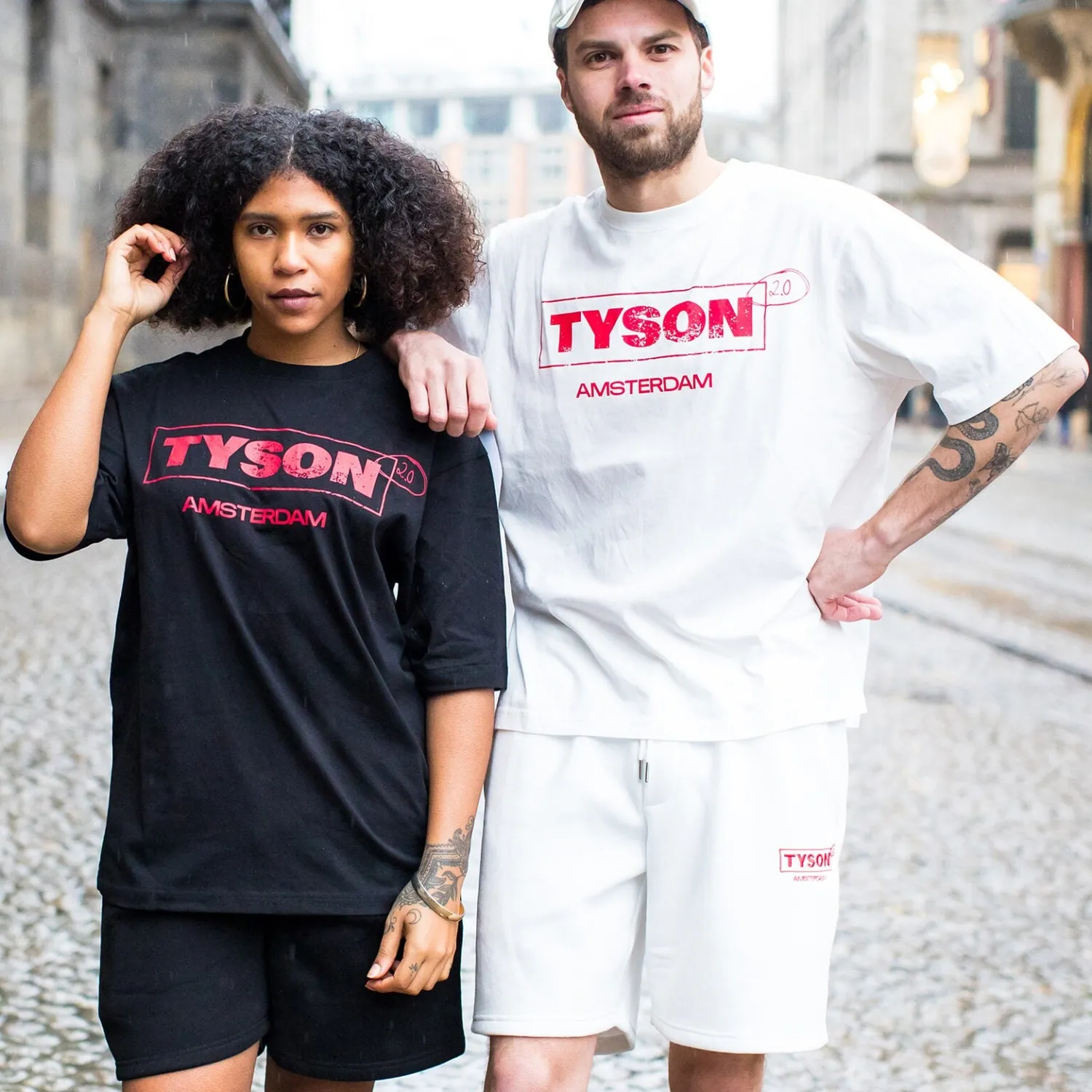 Tyson 2.0 logo T-shirt zwart katoen unisex