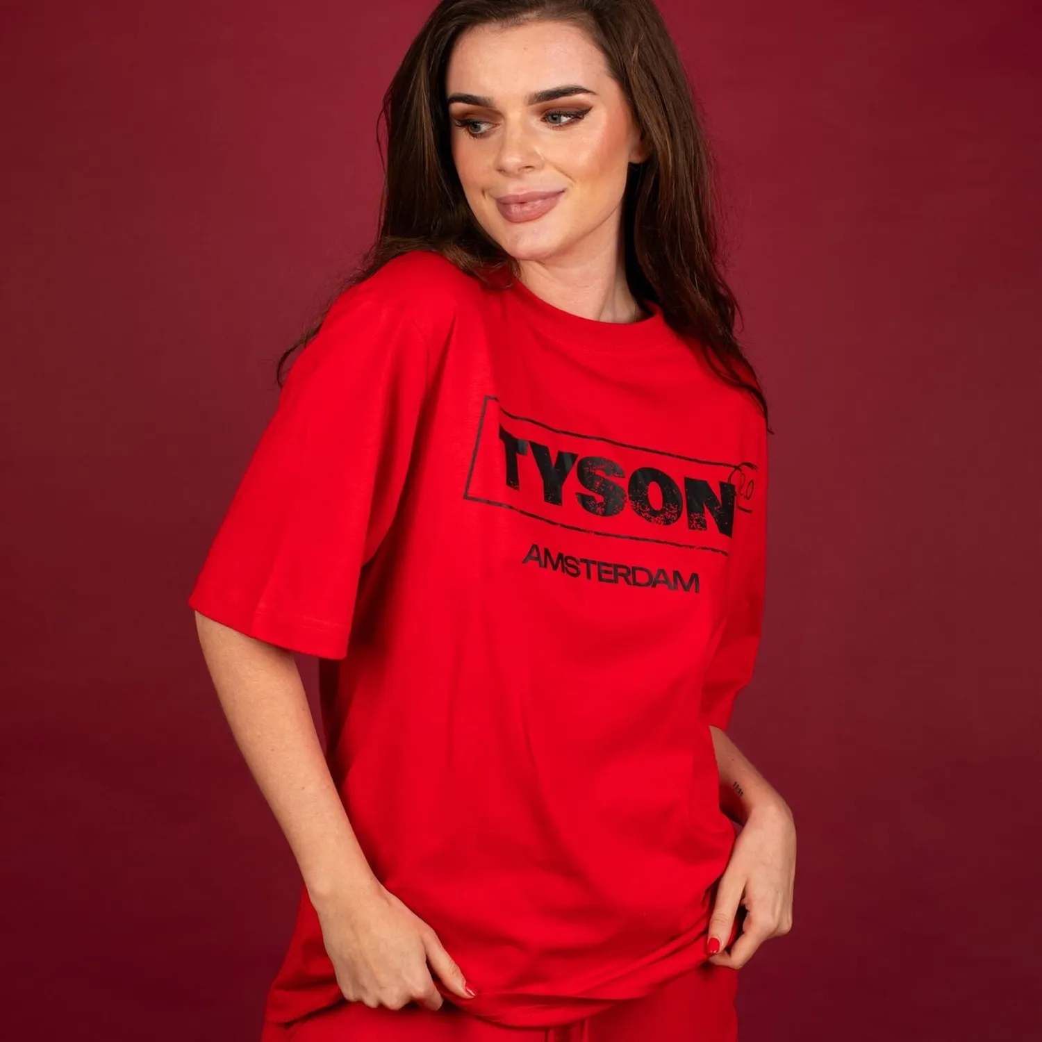 Tyson 2.0 Logo T-Shirt unisex katoen rood