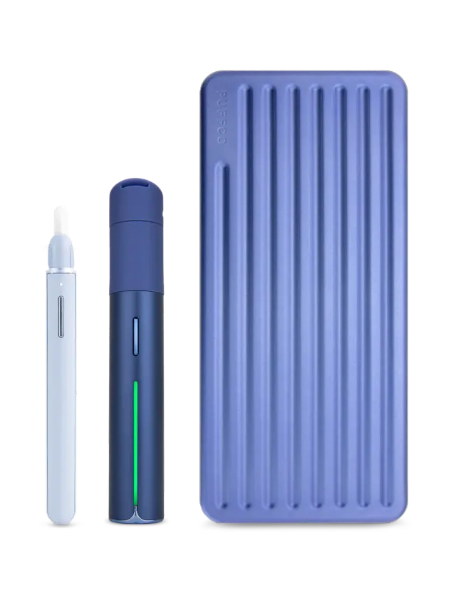 Puffco Pivot vaporizer Sapphire set met hot knife