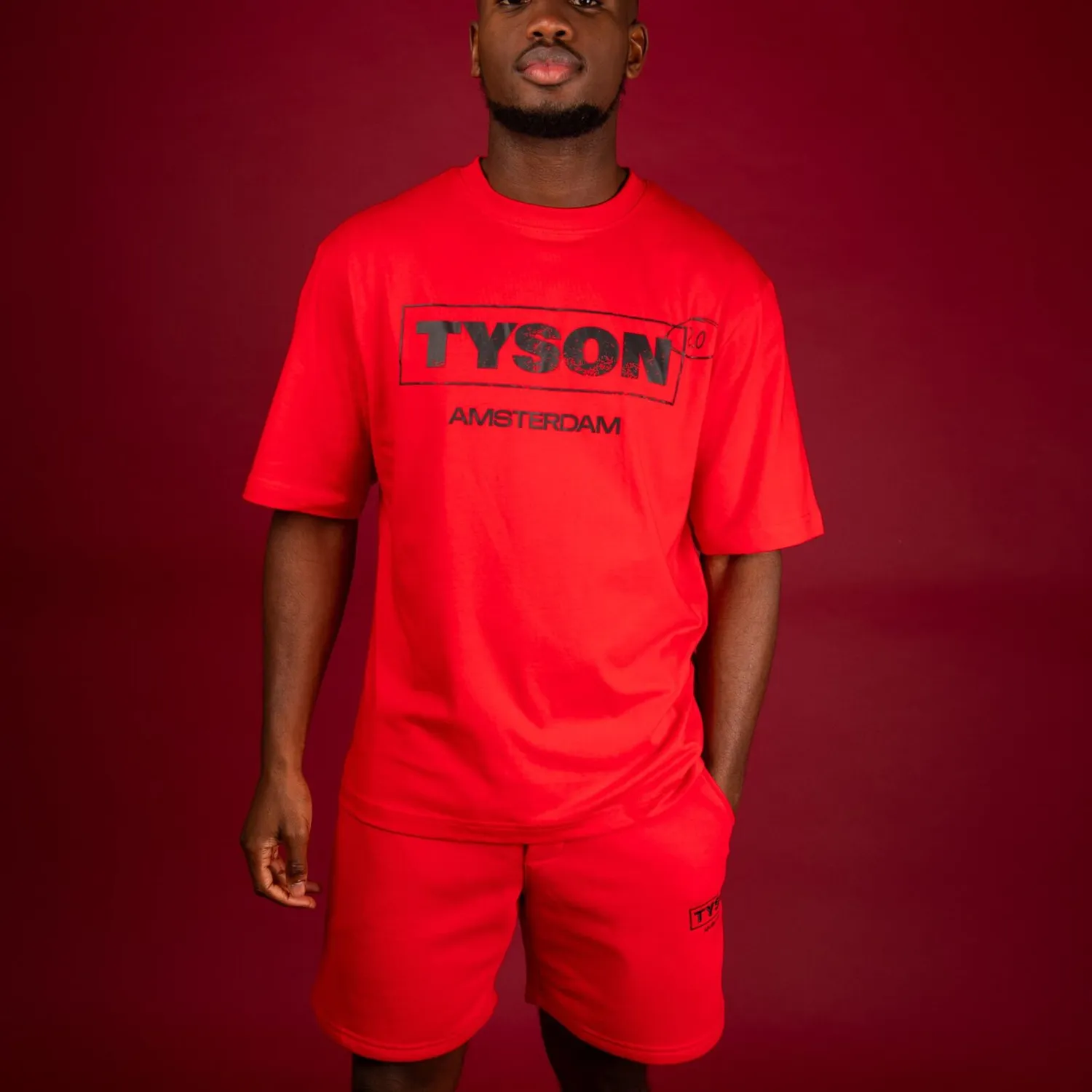Tyson 2.0 Logo T-Shirt unisex katoen rood