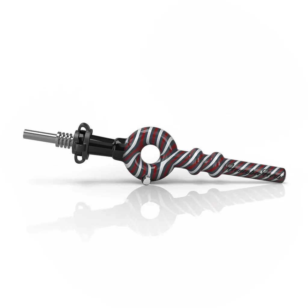 Dip Devices Donut Swirl Striped nectar collector 10mm oranje