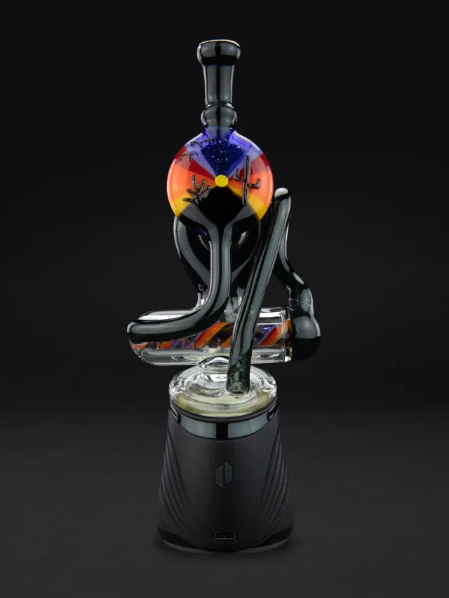 Puffco Peak Inline Recycler glasopzetstuk zwart percolator