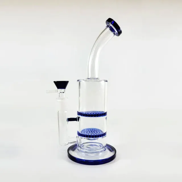 Dip Devices Dual Honeycomb Disk Perc Rig dab rig 14mm blauw