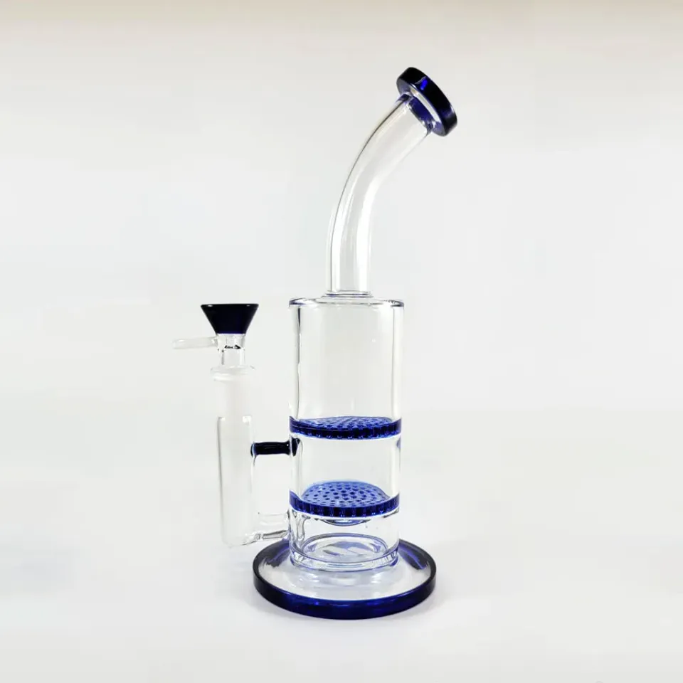 Dip Devices Dual Honeycomb Disk Perc Rig dab rig 14mm blauw