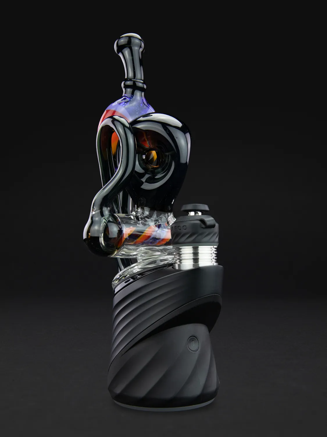 Puffco Peak Inline Recycler glasopzetstuk zwart percolator