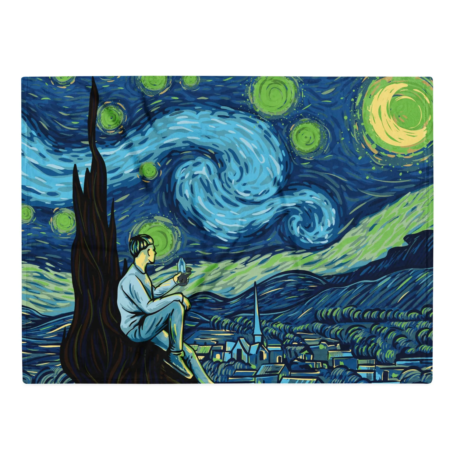 Focus V Carta Starry Night plaid polyester 127x152