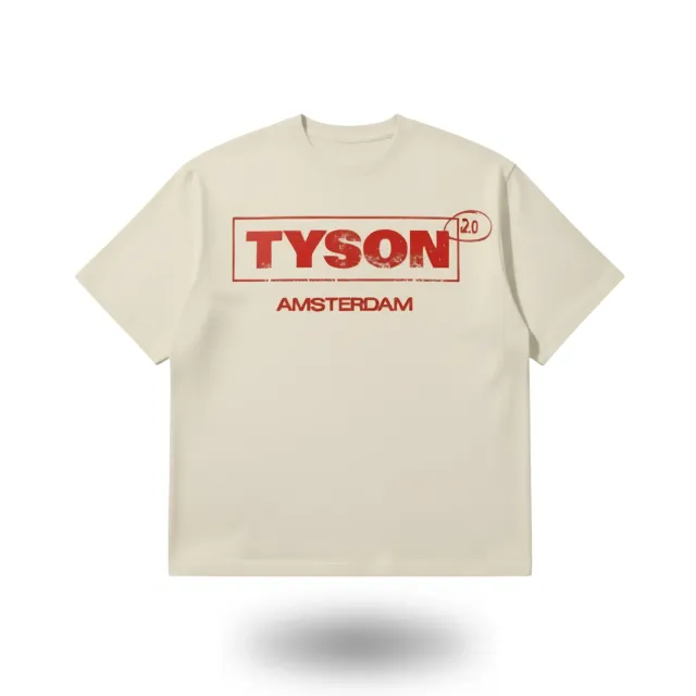 Tyson 2.0 Logo T-shirt beige katoen unisex