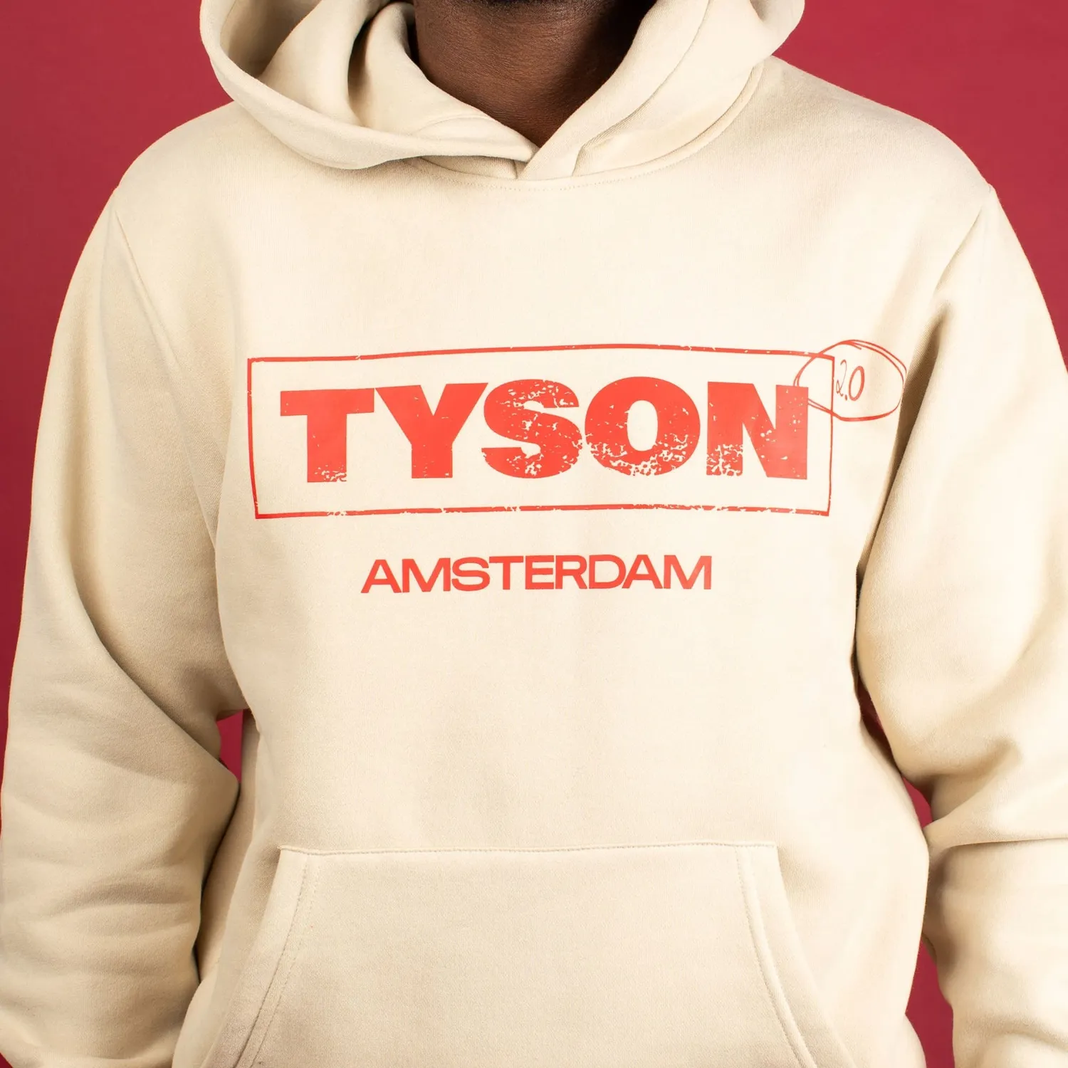 Tyson 2.0 Logo hoodie beige katoen unisex