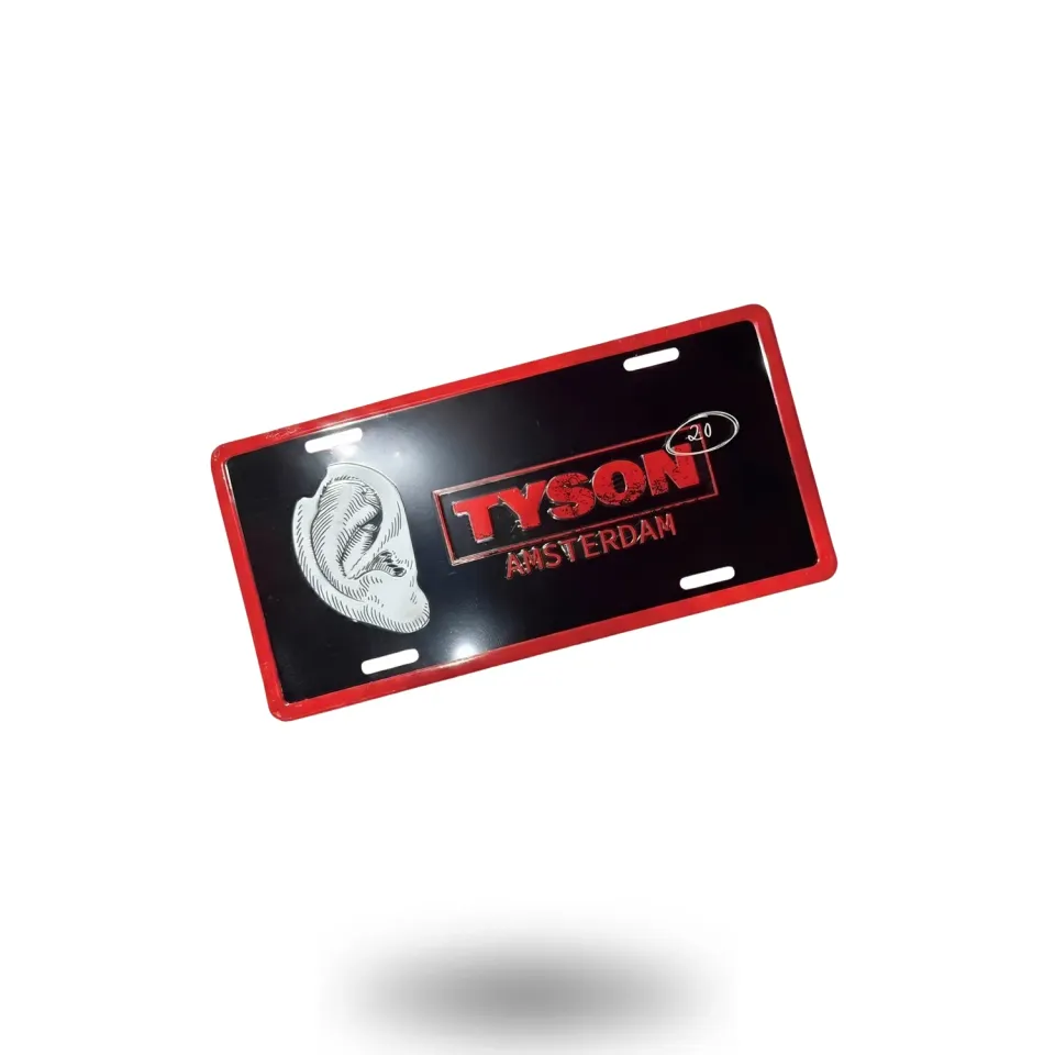 Tyson 2.0 kentekenplaat small zwart novelty