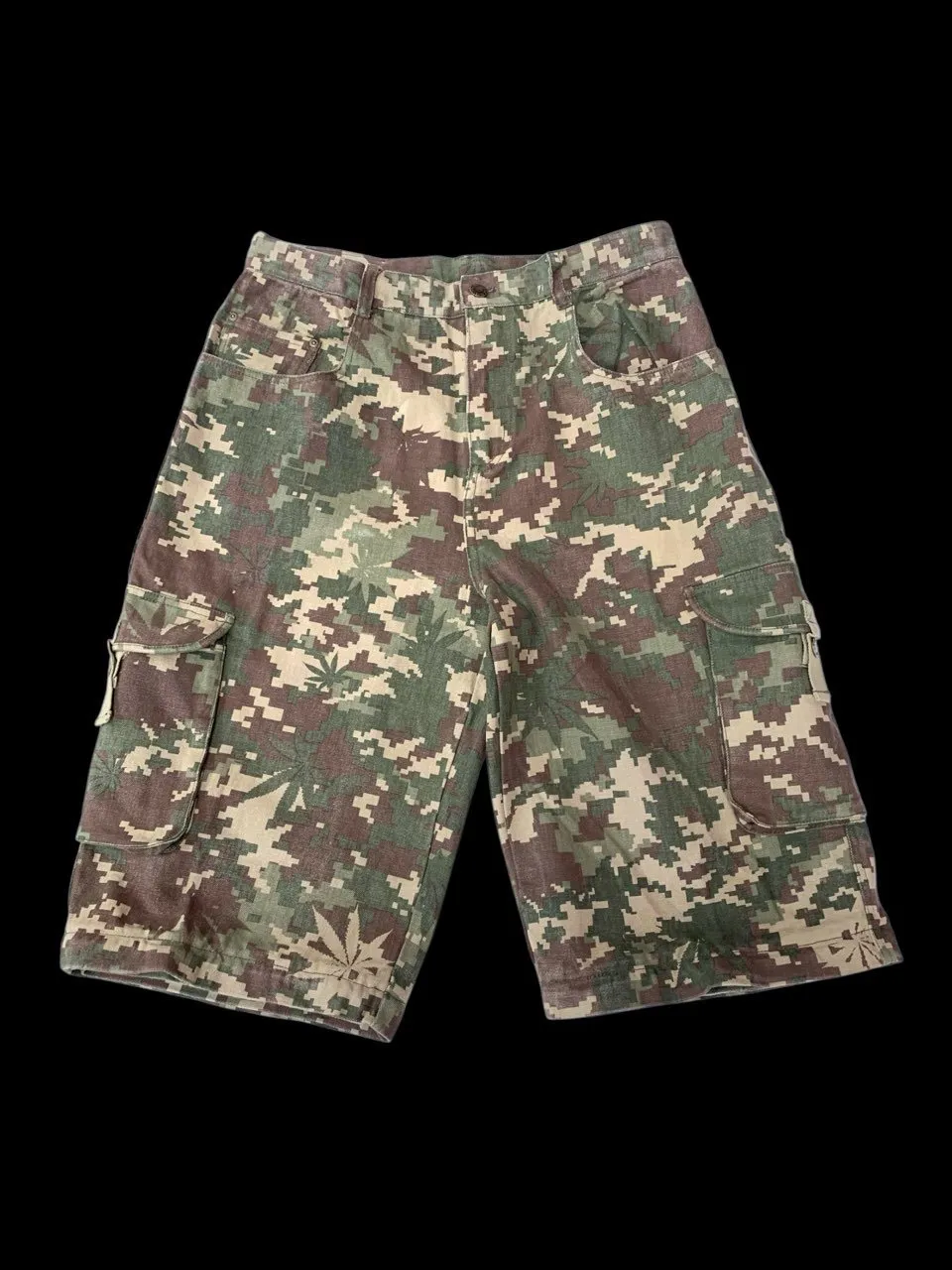 Divine Tribe Vintage Big & Tall hennep cargo broek donkergrijs