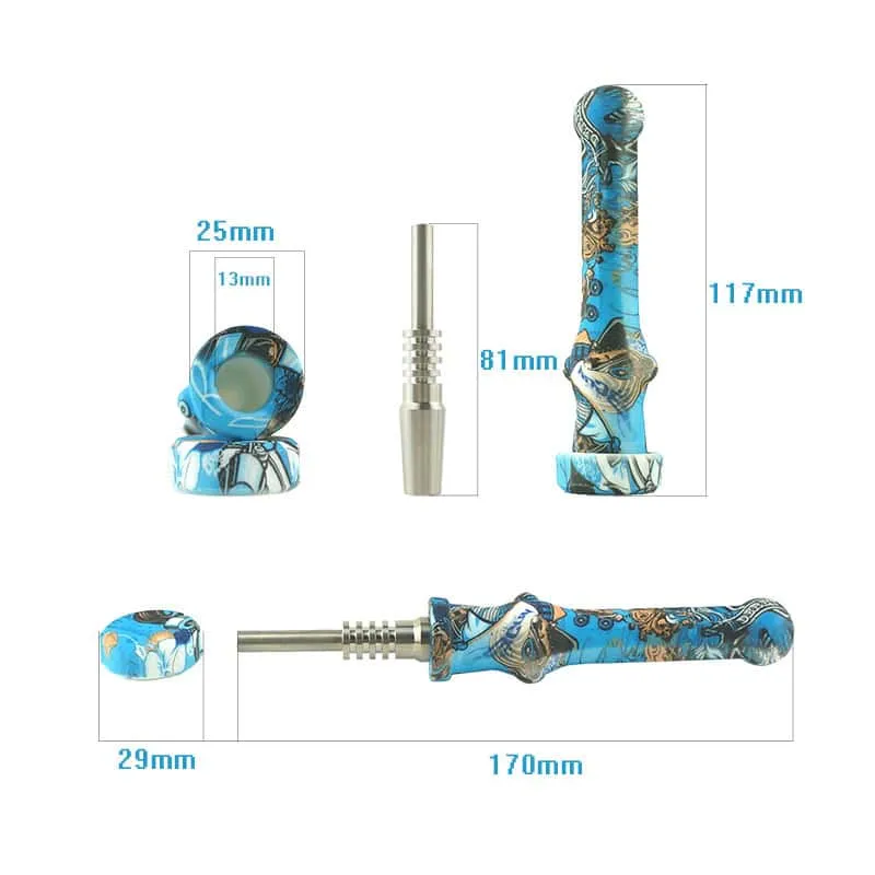 JCVAP Mini nectar collector silicone titanium tip 14mm