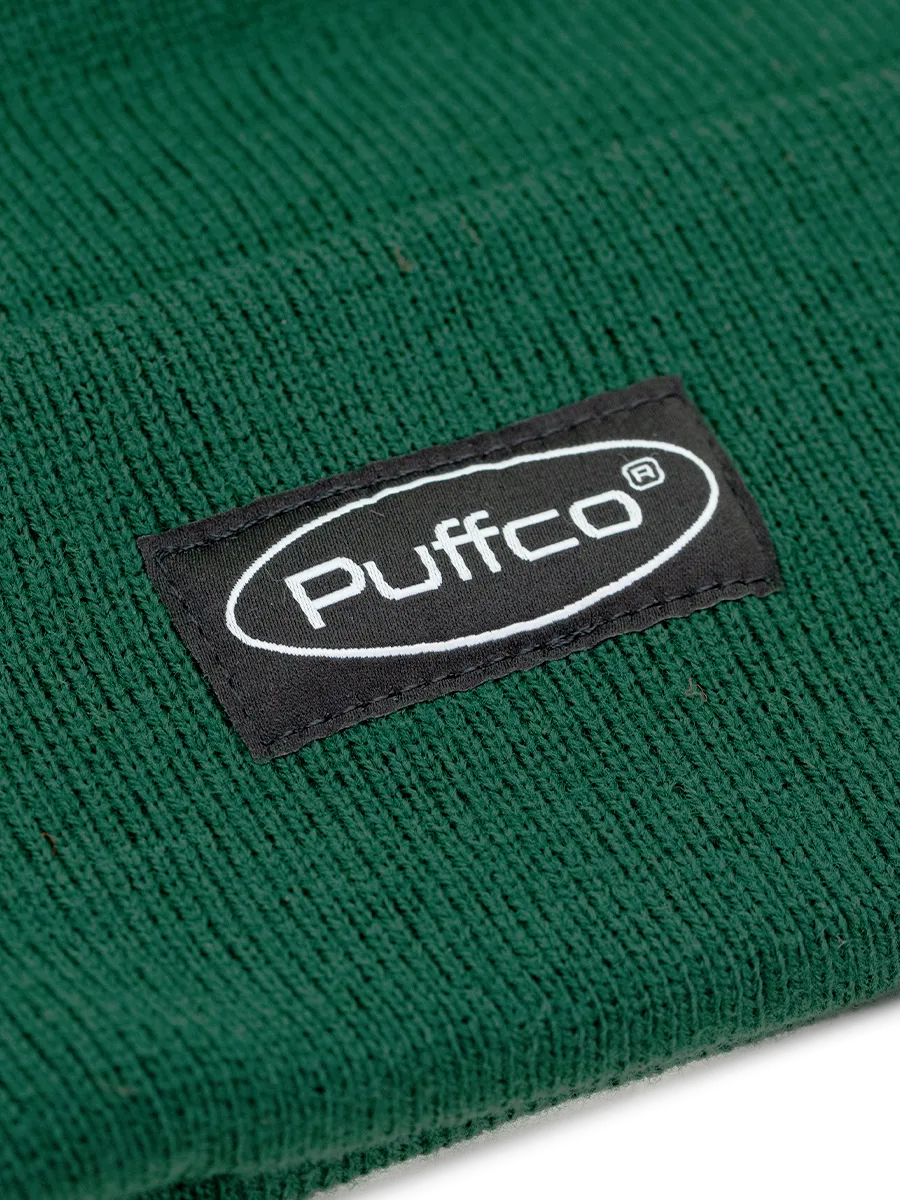 Puffco Brand Beanie muts groen verstelbare boord