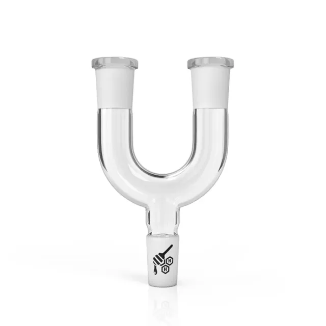 Dip Devices Double Bowl Wishbone glazen adapter 14mm/18mm