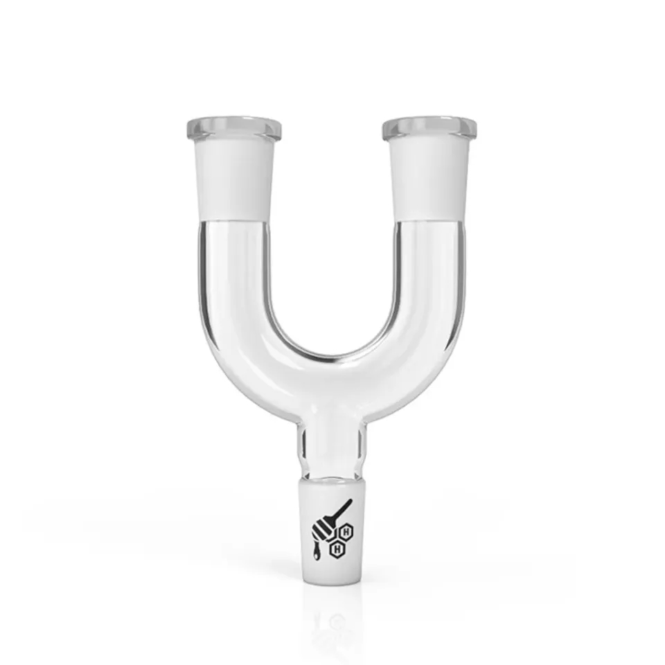 Dip Devices Double Bowl Wishbone glazen adapter 14mm/18mm