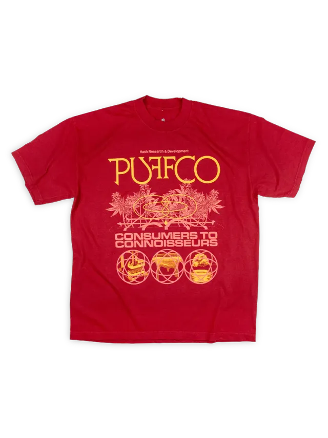 Puffco Daybreak T-Shirt donkerrood katoen