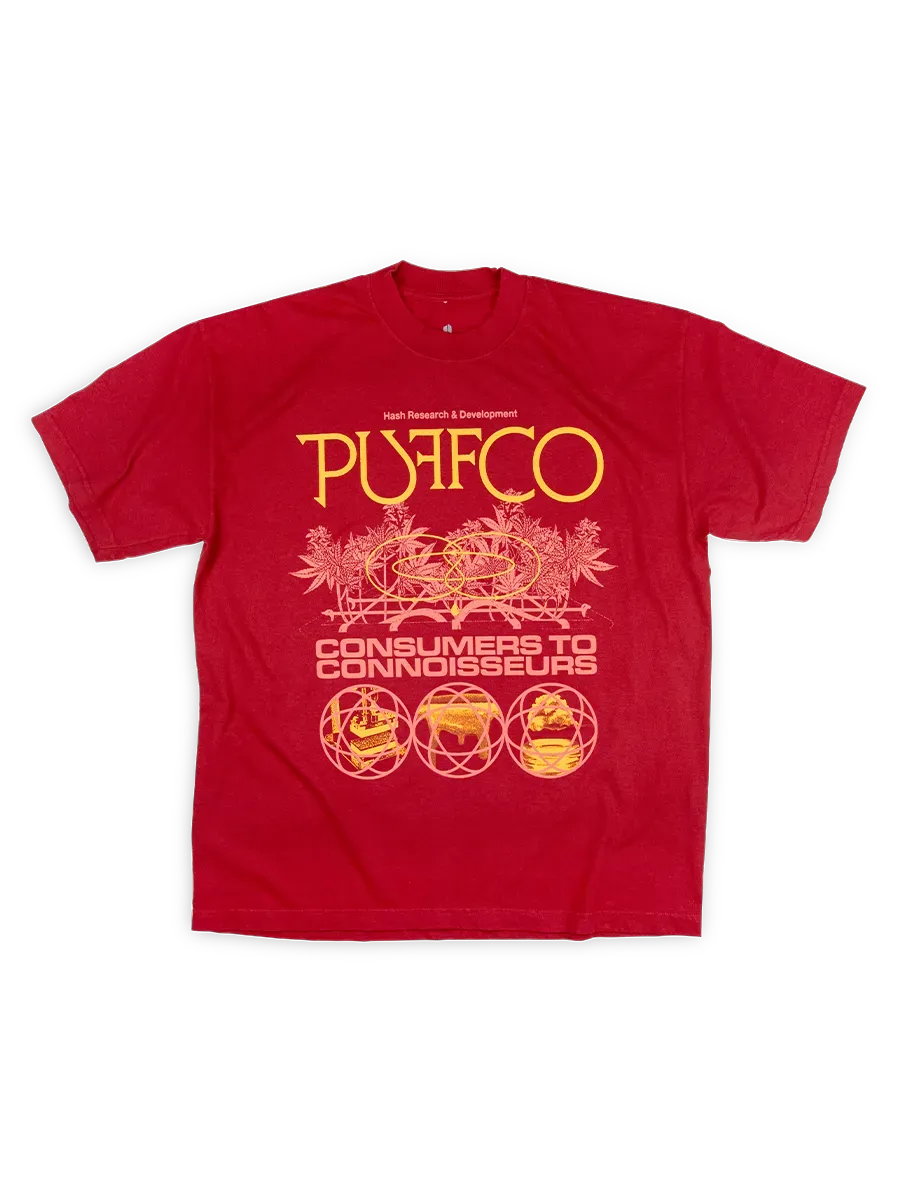 Puffco Daybreak T-Shirt donkerrood katoen