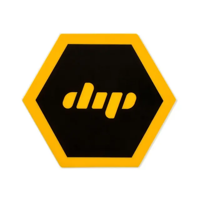 Dip Devices Dip Hexagon Mat siliconen mat zwart goud 80mm
