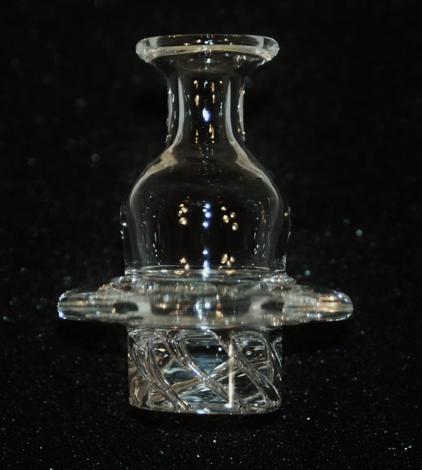 Divine Tribe Core eRig carb cap vortex zwart aluminium
