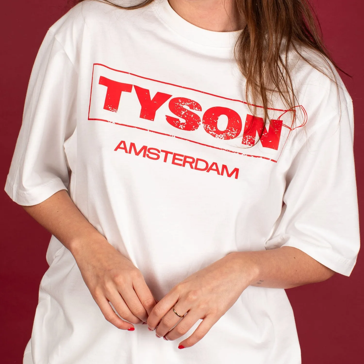Tyson 2.0 Logo T-Shirt wit katoen unisex
