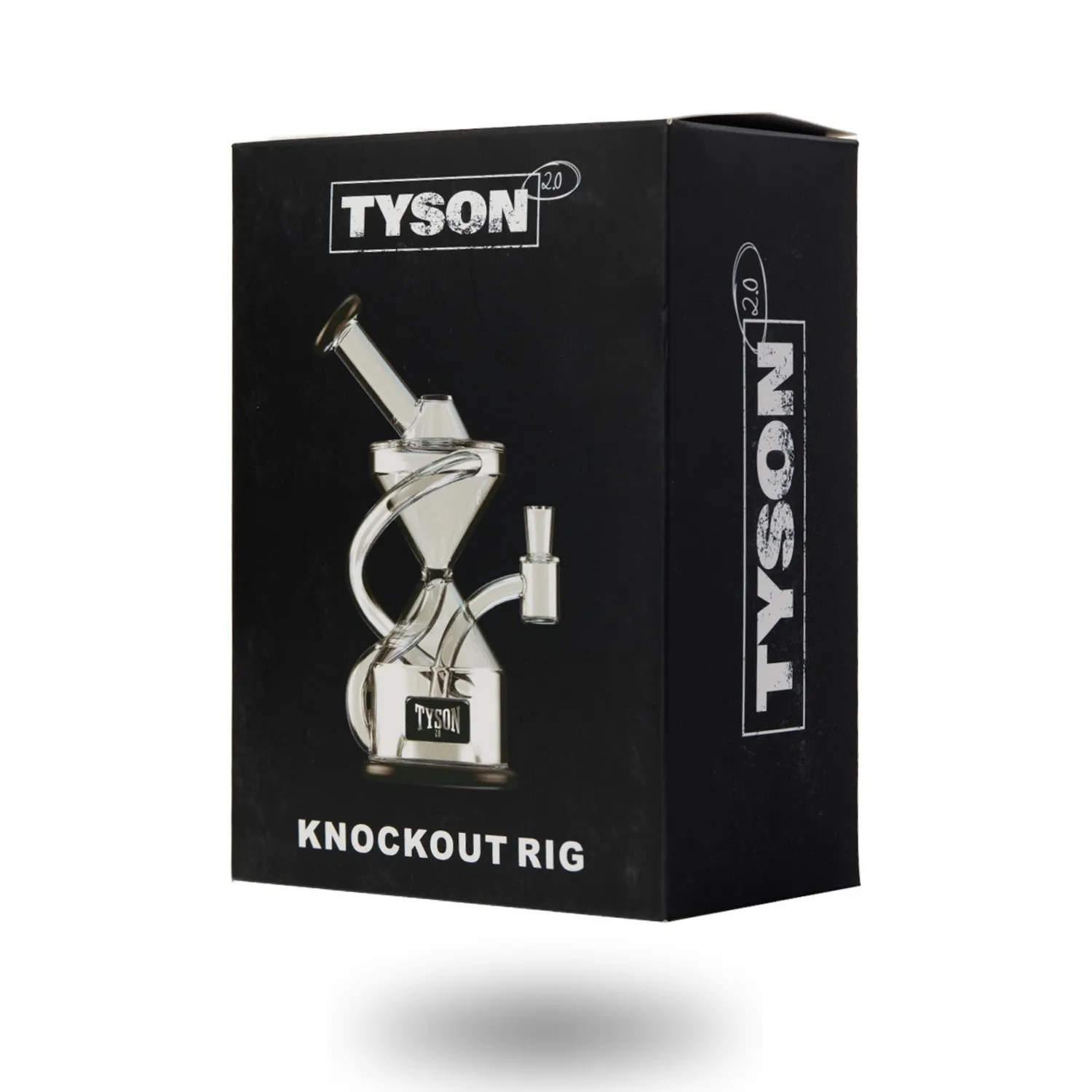 Tyson 2.0 Knockout dab rig glas clear met quartz banger