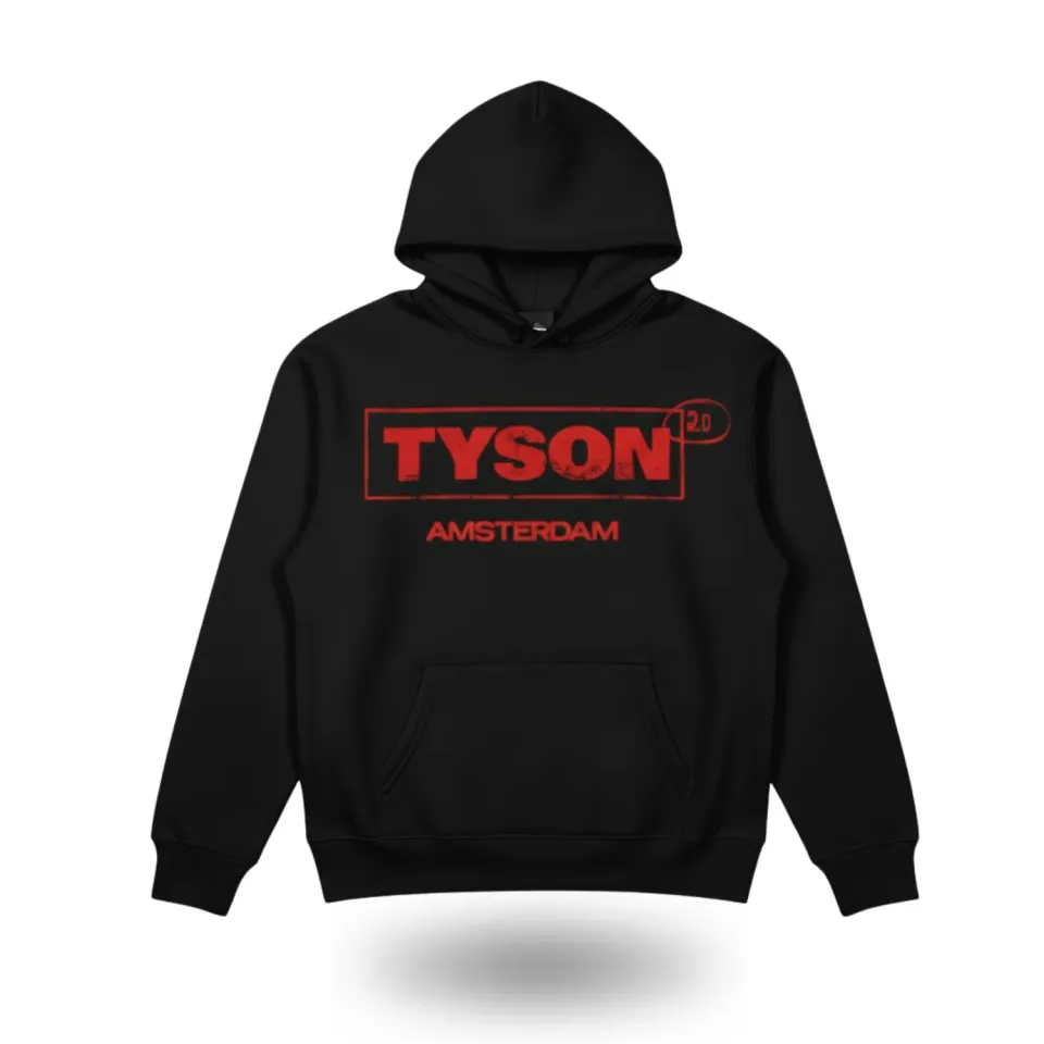 Tyson 2.0 logo hoodie zwart katoen unisex